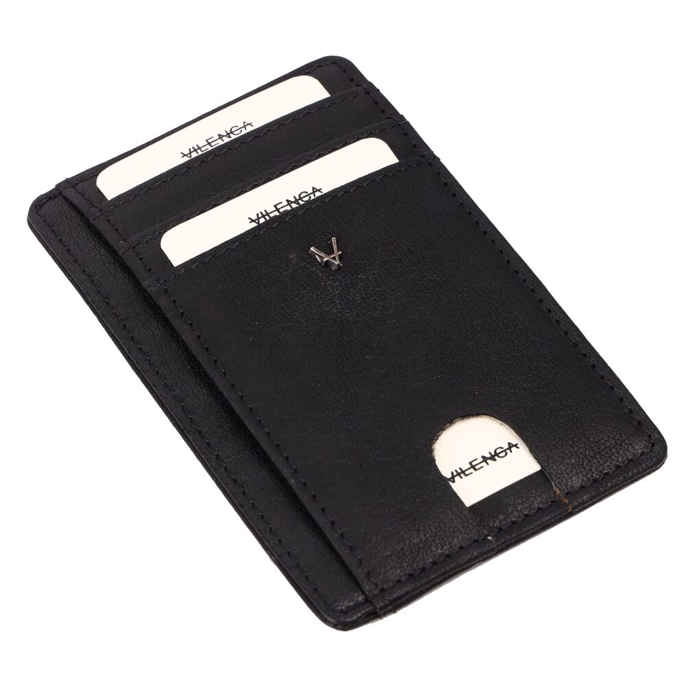 3881 Leather RFID-Blocking Slim Card Holder: Sleek Design for Style